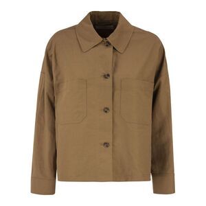 Weekend Maxmara Women Wkdvettura – Short Cotton And Linen Jacket With Drawstring